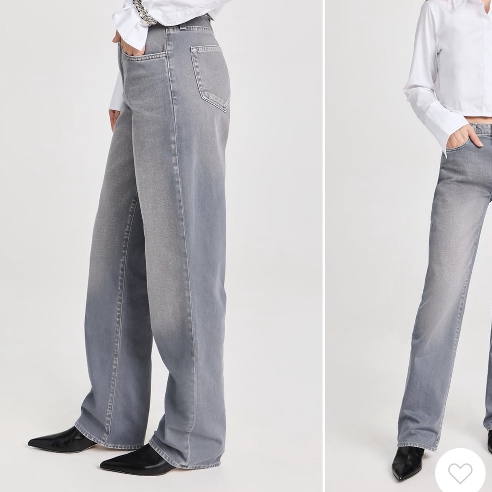 L'AGENCE Jones ultra stovepipe jeans in cool grey Denim